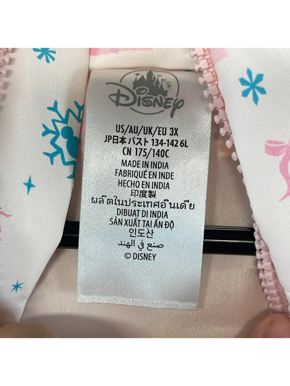 Disney Pink Princess Castle Snowflake Puffer Jacket Girls 3X NWT - Picture 6 of 7